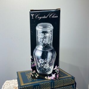 Crystal Clear Printemps Handcut Crystal Bedside Water Set Never Used